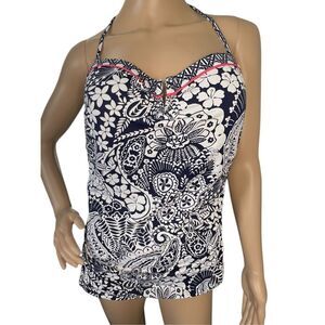 Tommy Bahama Hawaiian Print Floral Halter Style Bathing Suit Top